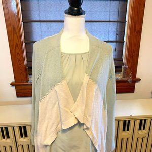 The Limited mint green/cream open front sweater